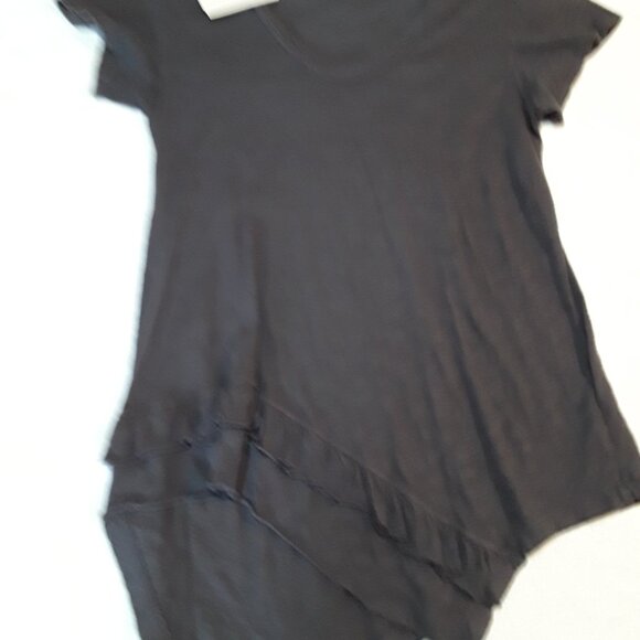 Tunic top by Left of Center - beautiful NWT dark grey cotton top - Picture 7 of 10